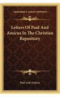 Letters of Paul and Amicus in the Christian Repository