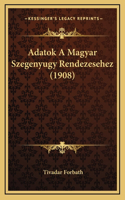 Adatok A Magyar Szegenyugy Rendezesehez (1908)