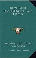 Botanische Bemerkungen, Part 1 (1791)