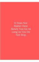 It Does Not Matter How Slowly You Go