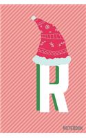 Initial X-mas Letter R Notebook With Funny X-mas Bear., X-mas First Letter Ideal for For Boys/ Girls, Christmas, Gift and Notebook for School: Lined Notebook / Journal Gift, 120 Pages, 6x9, Soft Cover, Matte Finish