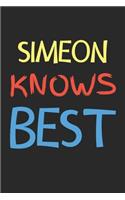 Simeon Knows Best: Lined Journal, 120 Pages, 6 x 9, Simeon Personalized Name Notebook Gift Idea, Black Matte Finish (Simeon Knows Best Journal)