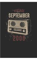 Vintage September 2006: Blank Lined Notebook / Journal (6 X 9 -120 Pages) - Birthday Gift Idea