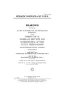 Interagency contracts, part I and II