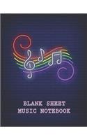 Blank Sheet Music Notebook: Standard Manuscript Book Blank Staff Paper 100 Pages - Cool Gift for Musicians Songwriters Composition New Born Star Writing Notes Notations Records