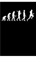 Runner Notebook: Running Evolution 6 x 9 Dotted Dot Grid Gift For Runners & Joggers (108 Pages)