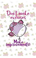 Don't Make Excuses Make Improvements!
