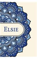 Mandala Notebook with Personalized Monogram Elsie