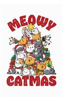 Meowy Catmas: Christmas Lined Notebook, Journal, Organizer, Diary, Composition Notebook, Gifts for Family and Friends