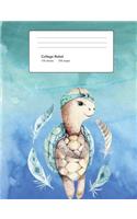 Turtle Composition Book College Ruled