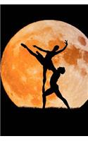 Ballet Dancing Pair Silhouette and the Moon Journal