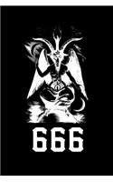 666: Baphomet - Satanic Sigil - College Ruled Lined Pages