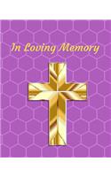 In Loving Memory: 8 X 10 - 2 Column White Paper - Funeral Ceremony - Guest Sign-In Book