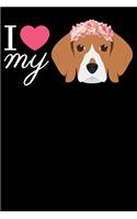 I Love My Beagle: 6x9 - Blank Lined Journal Notebook for Beagle Lovers. Gift under 10 for Dog Lovers - 120 Pages
