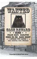 Persian Black Cat Wanted Poster Journal