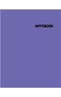 Notebook: Unlined Notebook - Large (8.5 X 11 Inches) - Blank Notebook - Sketch Book - 100 Pages - Medium Slate Blue Glossy Cover