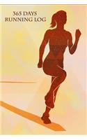 365 Days Running Log: Running record notebook include Distance, Location, Time, Pace and Note