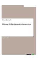 Haftung für Kapitalmarktinformationen: (German)