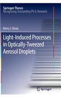 Light-Induced Processes in  Optically-Tweezed Aerosol Droplets