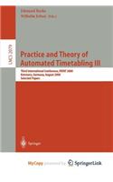 Practice and Theory of Automated Timetabling III