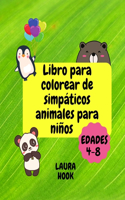 Libro para colorear de simpáticos animales para niños