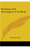 Readings And Monologues A La Mode