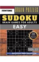 SUDOKU Easy: 300 easy SUDOKU with answers Brain Puzzles Books for Beginners (sudoku book easy Vol.22)(22 Sudoku Book Easy)