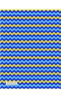 Lined Notebook Journal Blue Yellow Blue ZigZags: (8.5x11 Lined 001-150)