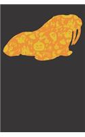 Notebook: Walrus Halloween Party Pumpkin Pattern Gift Dot Grid Dotted 6x9 120 Pages