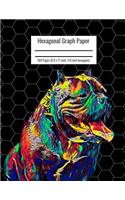 Hexagonal Graph Paper: Organic Chemistry & Biochemistry Notebook, Vibrant American Pitbull Dog Cover, 160 Pages (8.5 x 11 inch, 1/4 inch hexagons)