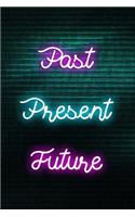 Past Present Future: Blank Lined Notebook ( Vaporwave ) Green