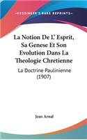La Notion De L' Esprit, Sa Genese Et Son Evolution Dans La Theologie Chretienne