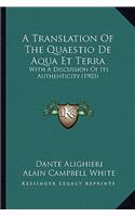 Translation of the Quaestio de Aqua Et Terra