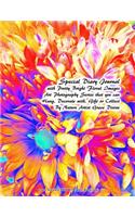 2017 Special Diary Journal with Pretty Bright Floral Images Art Photography Series that you can Hang, Decorate with, Gift or Collect By Nature Artist Grace Divine