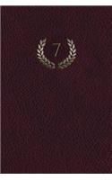 Monogram "7" Notebook: 150 page Journal Diary Notebook