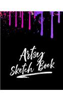 Artsy Sketch Book: Dot Grid Journal Sketchbook