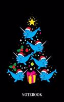 Notebook: Christmas Tree Narwhal Pyramid
