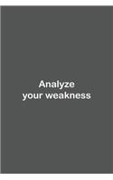Analyze your weakness