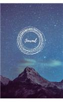 Galaxy Bullet Journal - Mountain & blue Sky - A5 Dot Grid Notebook 6 x 9 inches (15.24 x 22.86 cm) - 120 pages