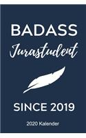 Badass Jurastudent Since 2019 2020 Kalender: A5 ERFOLGSJOURNAL 2020 zum Jura Studium - Notizbuch für Rechts-studenten Anwälte Jurist - witziger Spruch zum Abitur - Studienbeginn - Erstes Semest