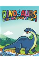 Dinosaurs Coloring Book For Kids: Fantastic Dinosaur Coloring Kids Book with 50 Diplodocus, Tyrannosaurus, Apatosaurus, Mosasaur, Protoceratops, Brachiosaurus, Triceratops and More! 