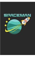 Spaceman: 6x9 Spaceman - lined - ruled paper - notebook - notes