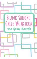 Blank Sudoku Grids Workbook 200 Game Boards: Two Blank Grids per Page Keep your Favorite Puzzles Organized with a Place to write the Puzzle Source Multicolor pastel boxes