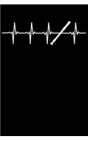 Flötisten Notizbuch: A5 Kariert 108 Seiten - Blockflöte Herzschlag Heartbeat Notizheft - Geschenk für Blockflötisten