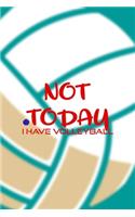 Not Today I Have Volleyball