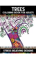 Trees Coloring Book For Adults