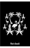 Notebook: 6x9 FLAMINGO - blank with numbers paper - notebook - notes