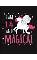 I Am 14 and Magical: Blank Line Notebook (8.5 X 11 - 110 Pages)