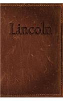 Lincoln: Simulated Leather Writing Journal