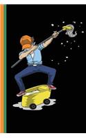 Dabbing Dance Janitor on a Mop Bucket: Dancing Custodian Lined Journal Diary, Study Notebook, Special Writing Workbook as a Planner